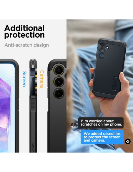 SPIGEN Coque Tough Armor pour SAMSUNG A55 5G noir