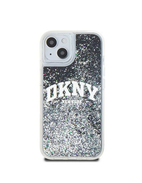 Coque DKNY pour IPHONE 15 Plus DKHCP15MLBNAEK (DKNY HC Liquid Glitters W/Arch Logo) noir