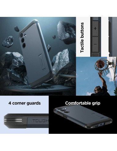 Coque SPIGEN Tough Armor pour SAMSUNG A55 5G metal slate