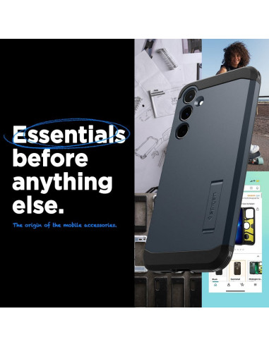 Coque SPIGEN Tough Armor pour SAMSUNG A55 5G metal slate
