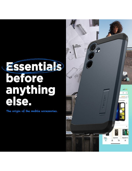Coque SPIGEN Tough Armor pour SAMSUNG A55 5G metal slate