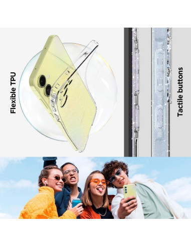SPIGEN Liquid Glitter Crystal Coque pour SAMSUNG A55 5G transparent