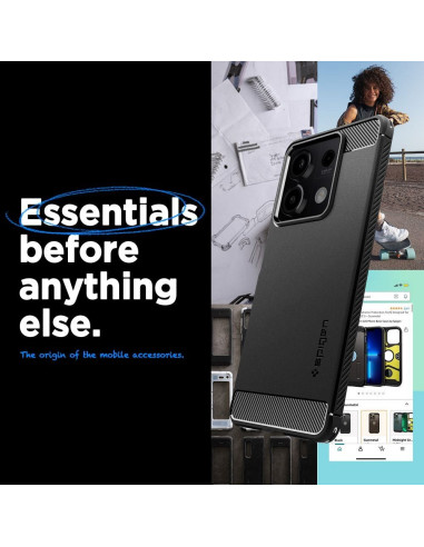 SPIGEN Coque Rugged Armor pour XIAOMI REDMI NOTE 13 5G noir mat