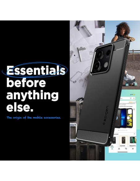 SPIGEN Coque Rugged Armor pour XIAOMI REDMI NOTE 13 5G noir mat
