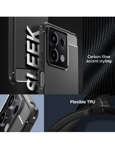 SPIGEN Coque Rugged Armor pour XIAOMI REDMI NOTE 13 5G noir mat