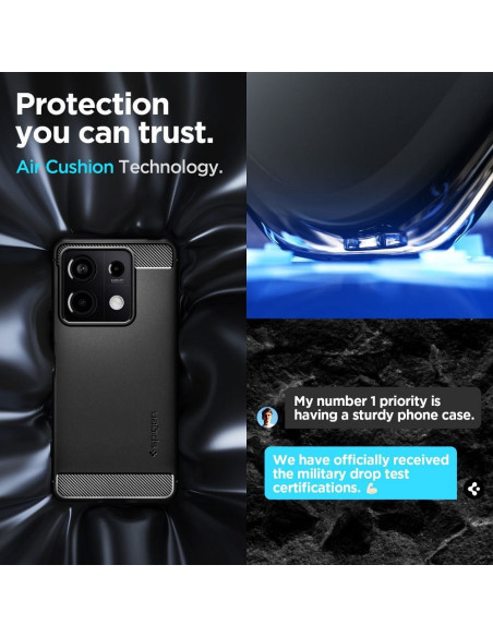 SPIGEN Coque Rugged Armor pour XIAOMI REDMI NOTE 13 5G noir mat