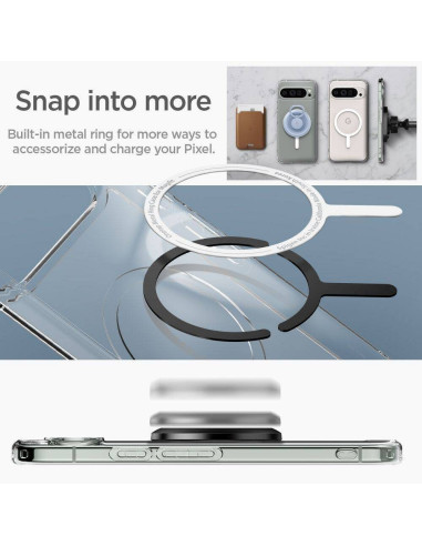 Case SPIGEN Ultra Hybrid Onetap Ring MagSafe for GOOGLE Pixel 9 Pro white