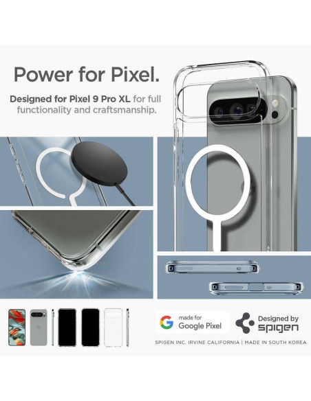 Case SPIGEN Ultra Hybrid Onetap Ring MagSafe for GOOGLE Pixel 9 Pro white