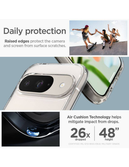 Case SPIGEN Ultra Hybrid for GOOGLE Pixel 9 / 9 Pro XL crystal clear