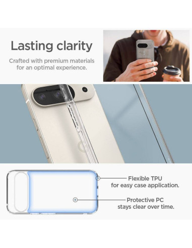 Case SPIGEN Ultra Hybrid for GOOGLE Pixel 9 / 9 Pro XL crystal clear