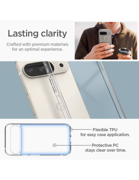 Case SPIGEN Ultra Hybrid for GOOGLE Pixel 9 / 9 Pro XL crystal clear