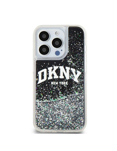 Coque DKNY pour IPHONE 15 Pro DKHCP15LLBNAEK (DKNY HC Liquid Glitters W/Arch Logo) noir