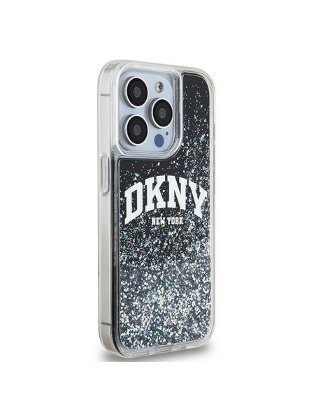Coque DKNY pour IPHONE 15 Pro DKHCP15LLBNAEK (DKNY HC Liquid Glitters W/Arch Logo) noir