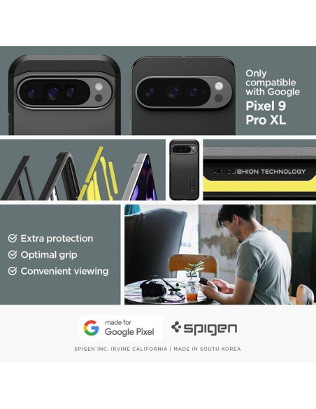Case SPIGEN Tough Armor for GOOGLE Pixel 9 Pro XL black