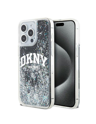 Coque DKNY pour IPHONE 15 Pro Max DKHCP15XLBNAEK (DKNY HC Liquid Glitters W/Arch Logo) noir