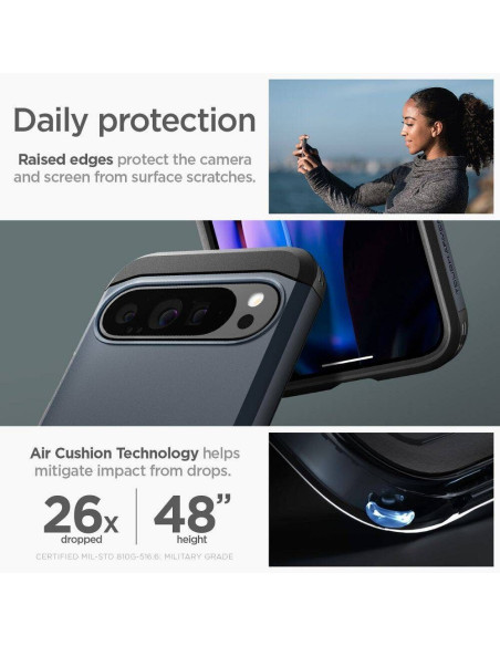 Case SPIGEN Tough Armor for GOOGLE Pixel 9 Pro XL metal slate