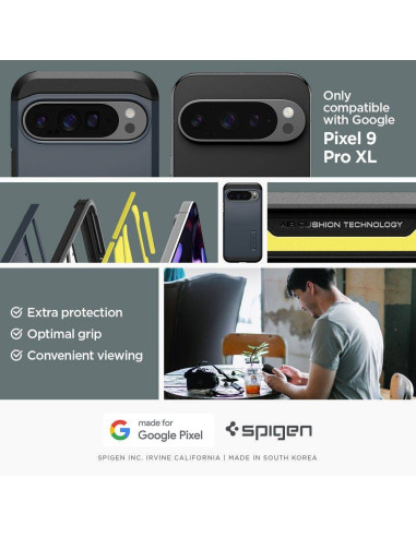 Case SPIGEN Tough Armor for GOOGLE Pixel 9 Pro XL metal slate