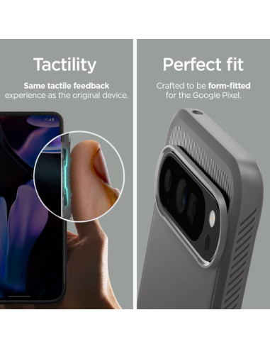 Case SPIGEN Rugged Armor for GOOGLE Pixel 9 Pro XL marble grey