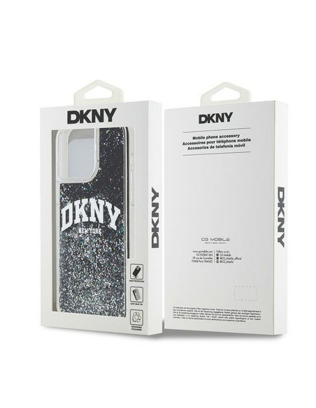 Coque DKNY pour IPHONE 15 Pro Max DKHCP15XLBNAEK (DKNY HC Liquid Glitters W/Arch Logo) noir