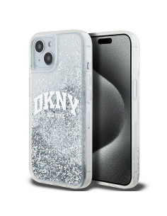 Coque DKNY pour IPHONE 15 DKHCP15SLBNAET (DKNY HC Liquid Glitters W/Arch Logo) blanc