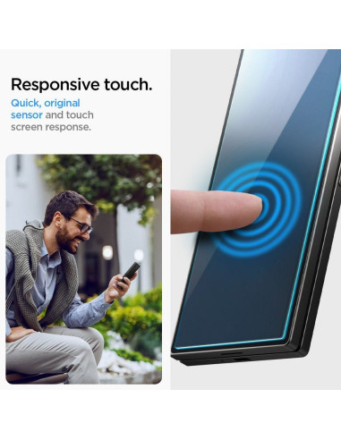 Verre trempé "EZ FIT" de SPIGEN Glas.TR Lot de 2 pour SAMSUNG Z FOLD 6 transparent