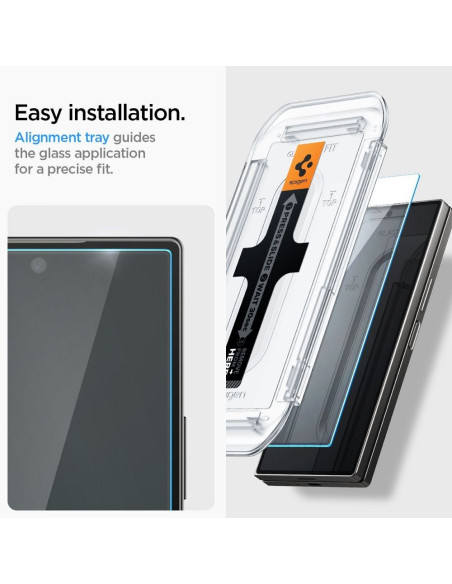 Verre trempé "EZ FIT" de SPIGEN Glas.TR Lot de 2 pour SAMSUNG Z FOLD 6 transparent