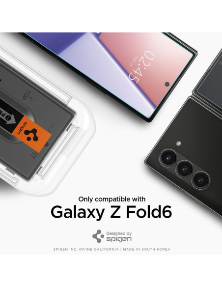 Verre trempé "EZ FIT" de SPIGEN Glas.TR Lot de 2 pour SAMSUNG Z FOLD 6 transparent