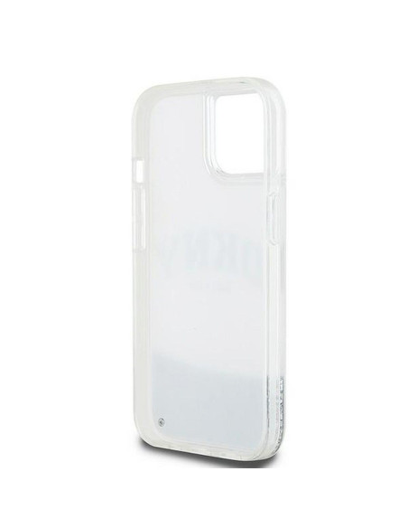 Coque DKNY pour IPHONE 15 DKHCP15SLBNAET (DKNY HC Liquid Glitters W/Arch Logo) blanc
