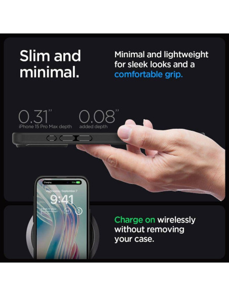 Case SPIGEN Ultra Hybrid for IPHONE 16 Pro Max matte black