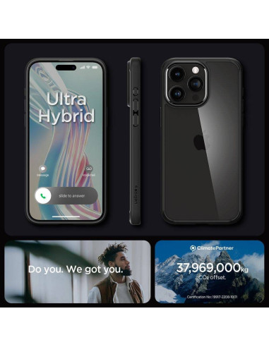 Case SPIGEN Ultra Hybrid for IPHONE 16 Pro Max matte black