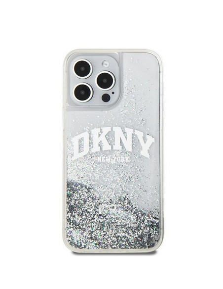 Coque DKNY pour IPHONE 15 Pro DKHCP15LLBNAET (DKNY HC Liquid Glitters W/Arch Logo) blanc