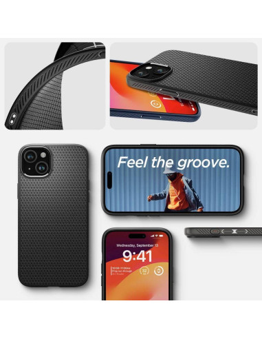 Case SPIGEN Liquid Air for IPHONE 16 Plus matte black