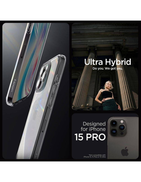 Case SPIGEN Ultra Hybrid for IPHONE 16 Pro space crystal