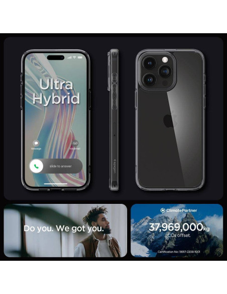 Case SPIGEN Ultra Hybrid for IPHONE 16 Pro space crystal