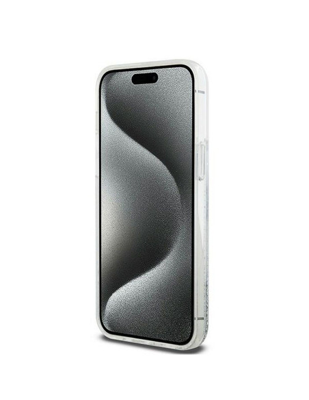 Coque DKNY pour IPHONE 15 Pro Max DKHCP15XLBNAET (DKNY HC Liquid Glitters W/Arch Logo) blanc