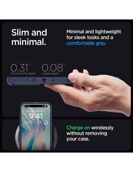 Case SPIGEN Ultra Hybrid for IPHONE 16 Pro navy blue