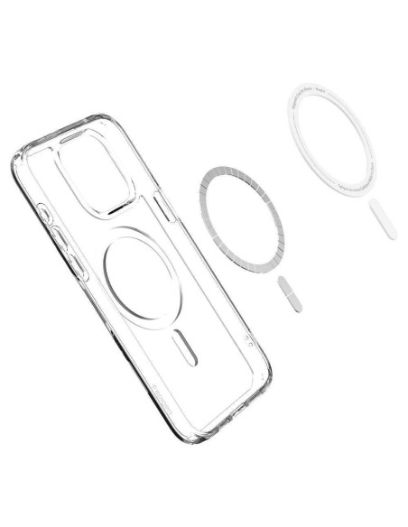Case SPIGEN Ultra Hybrid Mag compatible with MagSafe for IPHONE 16 Pro frost clear