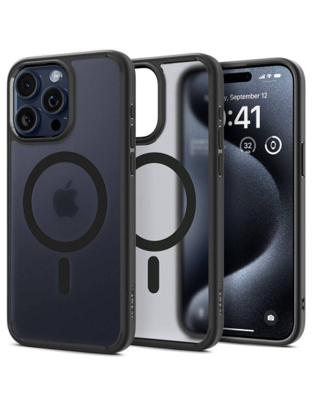 Case SPIGEN Ultra Hybrid Mag compatible with MagSafe for IPHONE 16 Pro frost black
