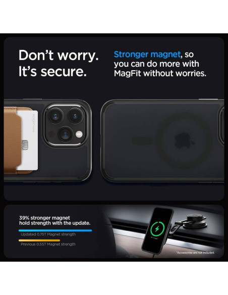 Case SPIGEN Ultra Hybrid Mag compatible with MagSafe for IPHONE 16 Pro frost black
