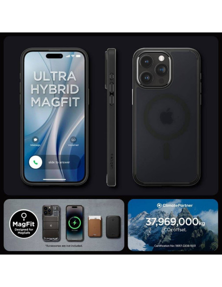 Case SPIGEN Ultra Hybrid Mag compatible with MagSafe for IPHONE 16 Pro frost black