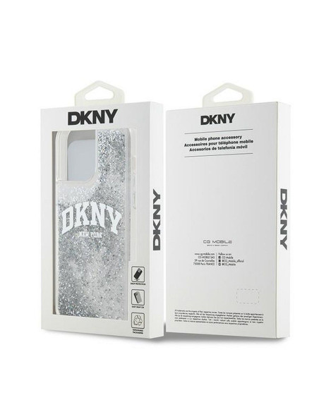 Coque DKNY pour IPHONE 15 Pro Max DKHCP15XLBNAET (DKNY HC Liquid Glitters W/Arch Logo) blanc