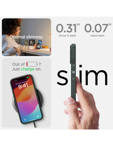 Case SPIGEN Liquid Air for IPHONE 16 abbys green