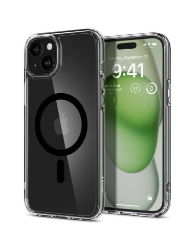 Case SPIGEN Ultra Hybrid Mag compatible with MagSafe for IPHONE 16 black