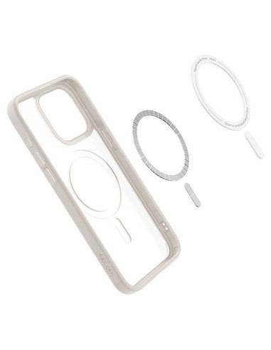 Case SPIGEN Ultra Hybrid Mag compatible with MagSafe for IPHONE 16 Pro Max frost natural titanium