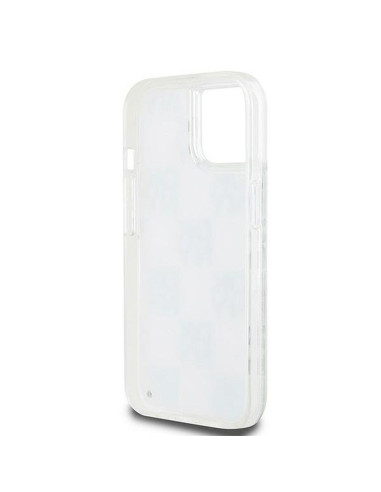 Coque DKNY pour IPHONE 15 DKHCP15SLCPEPT (DKNY HC Liquid Glitters W/Checkered Pattern) blanc