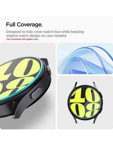 SPIGEN GLAS.TR "EZ-FIT" Verre trempé 2-PACK pour SAMSUNG Galaxy Watch 7 ( 44 MM ) transparent