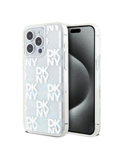 Coque DKNY pour IPHONE 15 Pro Max DKHCP15XLCPEPT (DKNY HC Liquid Glitters W/Checkered Pattern) blanc