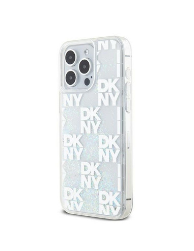 Coque DKNY pour IPHONE 15 Pro Max DKHCP15XLCPEPT (DKNY HC Liquid Glitters W/Checkered Pattern) blanc