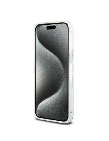 Coque DKNY pour IPHONE 15 Pro Max DKHCP15XLCPEPT (DKNY HC Liquid Glitters W/Checkered Pattern) blanc