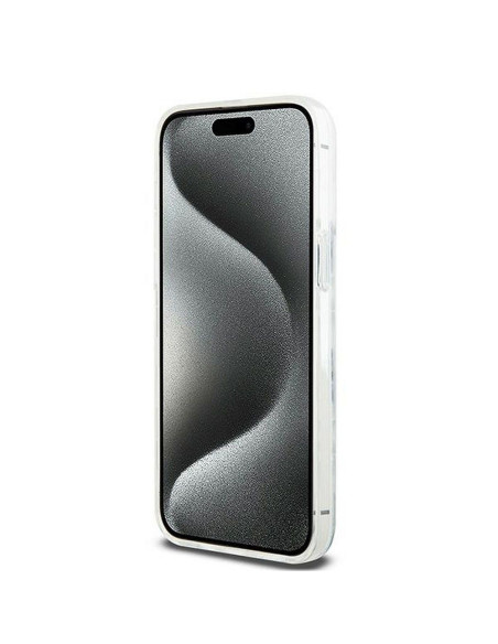 Coque DKNY pour IPHONE 15 Pro Max DKHCP15XLCPEPT (DKNY HC Liquid Glitters W/Checkered Pattern) blanc